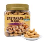 hanjin castanha de caju com alho e sal no pote 380g assada no forno sem Óleo