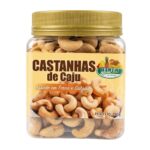 castanha de caju salgado no pote 380g assada no forno sem Óleo hanjin