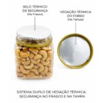 hanjin castanha de caju com alho e sal no pote 380g assada no forno sem Óleo