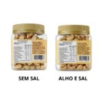 kit castanha de caju sem sal,com alho e sal pote 380g x2 assada sem Óleo hanjin