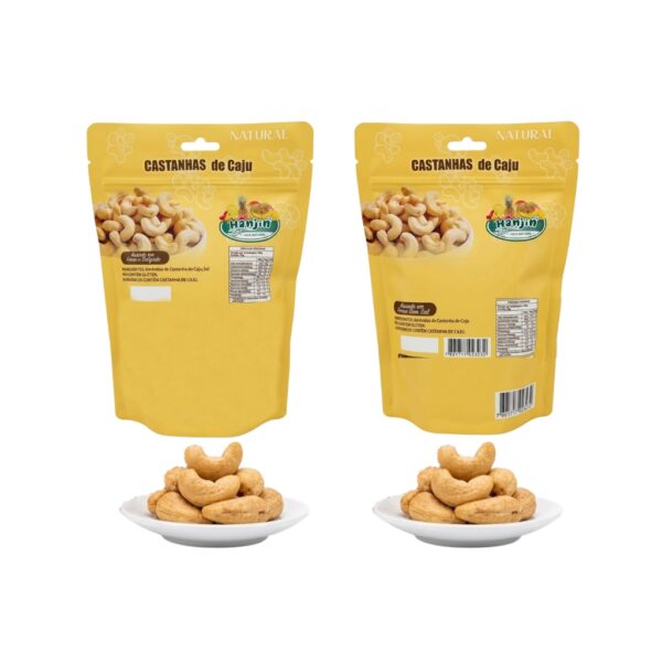 kit castanha de caju sem sal,salgado 2x250g assada sem Óleo hanjin