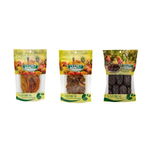 kit frutas secas goiaba,manga 100g x 2,caju 200g sem adição de açúca hanjin
