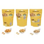 kit castanha de caju com alho e sal,sem sal,salgado 3x250g sem Óleo hanjin