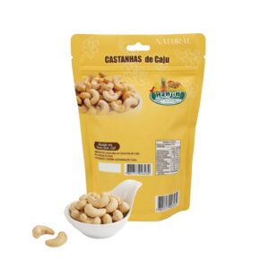kit castanha de caju com alho e sal ,sem sal 2x250g assada sem Óleo hanjin