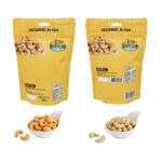 kit castanha de caju com alho e sal ,sem sal 2x250g assada sem Óleo hanjin