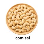 kit castanha de caju salgado,com alho e sal 250g x2 assada sem Óleo hanjin