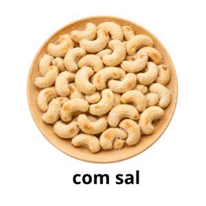 kit castanha de caju salgado,com alho e sal 250g x2 assada sem Óleo hanjin