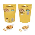 kit castanha de caju salgado,com alho e sal 250g x2 assada sem Óleo hanjin