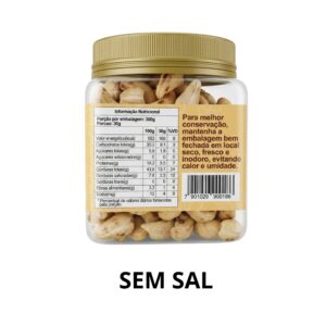 kit castanha de caju com alho e sal,sem sal,salgado pote 380gx3 assada sem Óleo hanjin