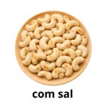 kit castanha de caju salgado,com alho e sal pote 380g x2 assada sem Óleo hanjin